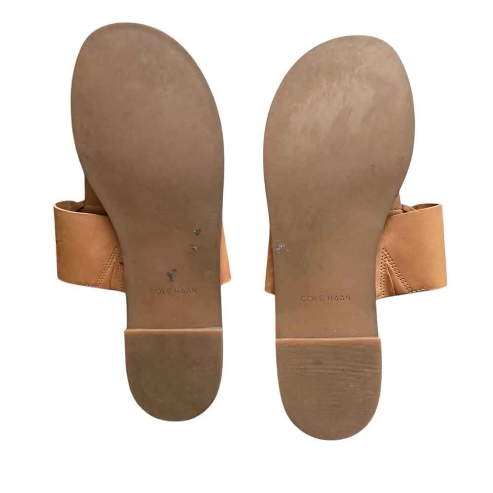 Cole Haan Women’s Size 11 Felix Thong Sandal Brown Leather Slide On Casual Soft - Picture 4 of 4